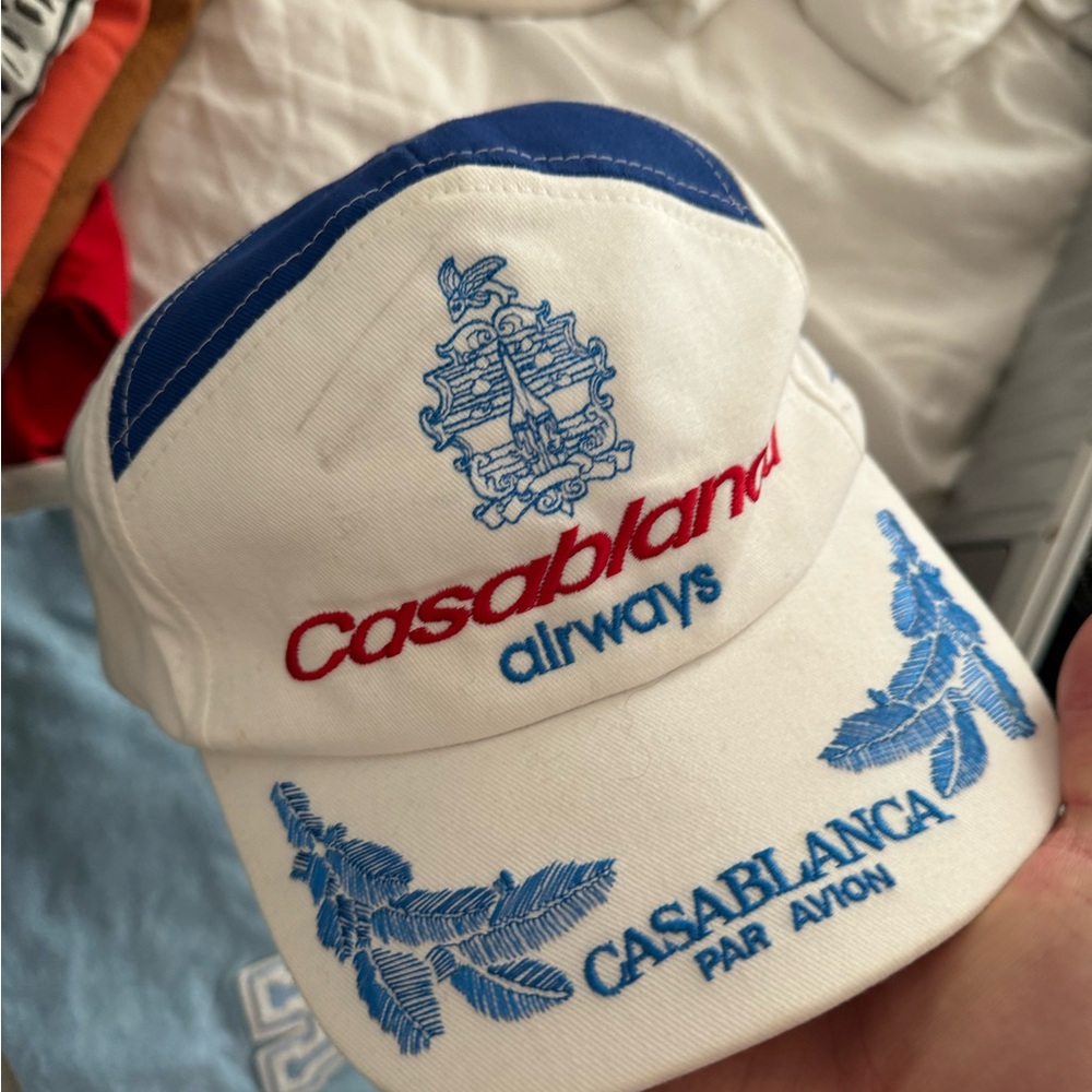 Casablanca Airways White and Blue Cap